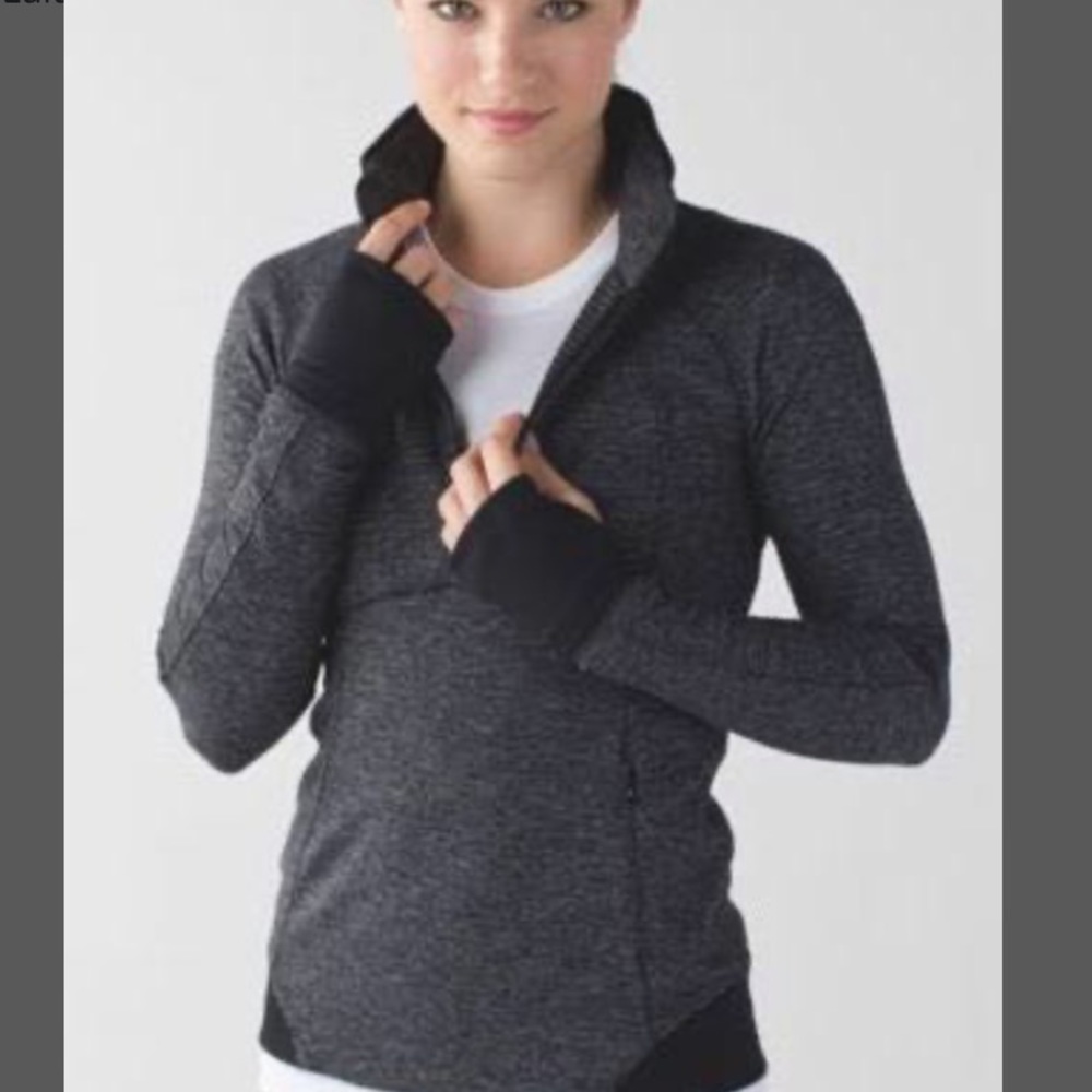 Lululemon 1/4 zip black and grey